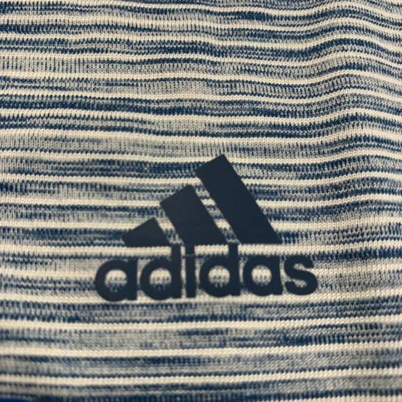 Clearance ADIDAS women's Climalite blue Striped Shirt - Picture 7 of 7